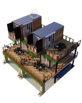 Low budget is not a problem. With a container house, a dream home isn't just a dream. Beautiful Two Storey Shipping Container Home & Building designed by our talented architect @saras_saraswati 
 more details, link on bio

#interiorproduct #homeandliving #interiordesign #design #architecture #containerhouse  #artiinterior #artiinteriorproducts
